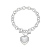 Thumbnail Image 1 of Mother-of-Pearl Heart Toggle Bracelet Sterling Silver 7.25"