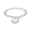 Thumbnail Image 2 of Mother-of-Pearl Heart Toggle Bracelet Sterling Silver 7.25"