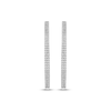 Thumbnail Image 2 of KAY Lab-Grown Diamonds Two-Row Pavé Hoop Earrings 1 ct tw Sterling Silver