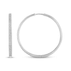 Thumbnail Image 3 of KAY Lab-Grown Diamonds Two-Row Pavé Hoop Earrings 1 ct tw Sterling Silver