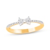 Thumbnail Image 1 of Baguette & Round-Cut Diamond Bowtie Fashion Ring 1/4 ct tw 14K Yellow Gold