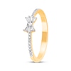 Thumbnail Image 2 of Baguette & Round-Cut Diamond Bowtie Fashion Ring 1/4 ct tw 14K Yellow Gold