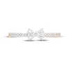 Thumbnail Image 3 of Baguette & Round-Cut Diamond Bowtie Fashion Ring 1/4 ct tw 14K Yellow Gold