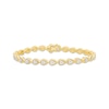 Thumbnail Image 1 of KAY Lab-Grown Diamonds Teardrop Link Bracelet 1/4 ct tw 24K Yellow Gold Vermeil Sterling Silver 7.25"