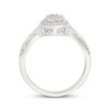 Thumbnail Image 3 of Multi-Diamond Pear-Shaped Halo Fashion Ring 1/8 ct tw Sterling Silver