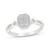 Thumbnail Image 1 of Multi-Diamond Geometric Shank Fashion Ring 1/5 ct tw Sterling Silver