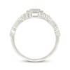 Thumbnail Image 3 of Multi-Diamond Geometric Shank Fashion Ring 1/5 ct tw Sterling Silver