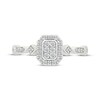 Thumbnail Image 4 of Multi-Diamond Geometric Shank Fashion Ring 1/5 ct tw Sterling Silver