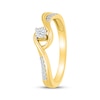 Thumbnail Image 2 of Diamond Bypass Promise Ring 1/10 ct tw 10K Yellow Gold