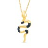 Thumbnail Image 2 of Black Diamond Snake Necklace 1/15 ct tw 10K Yellow Gold 18"
