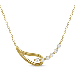 KAY Lab-Grown Diamonds Loop Necklace 1/4 ct tw 10K Yellow Gold 18"