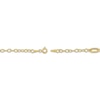 Thumbnail Image 3 of Paperclip Link & Textured Chain Bracelet Hollow 10K Yellow Gold 7.5"