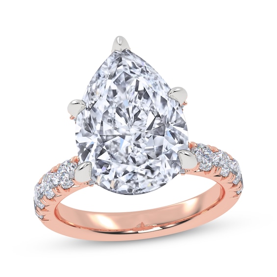 Adore Lab-Grown Diamonds Certified Pear-Shaped Engagement Ring 6 ct tw 14K Rose Gold