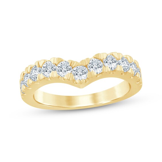 Adore Lab-Grown Diamonds Chevron Contour Anniversary Ring 1 ct tw 14K Yellow Gold
