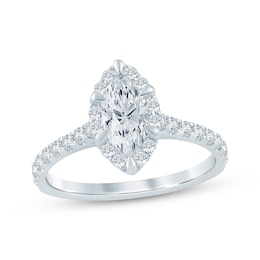 Adore Lab-Grown Diamonds Certified Marquise-Cut Engagement Ring 1-1/2 ct tw 14K White Gold