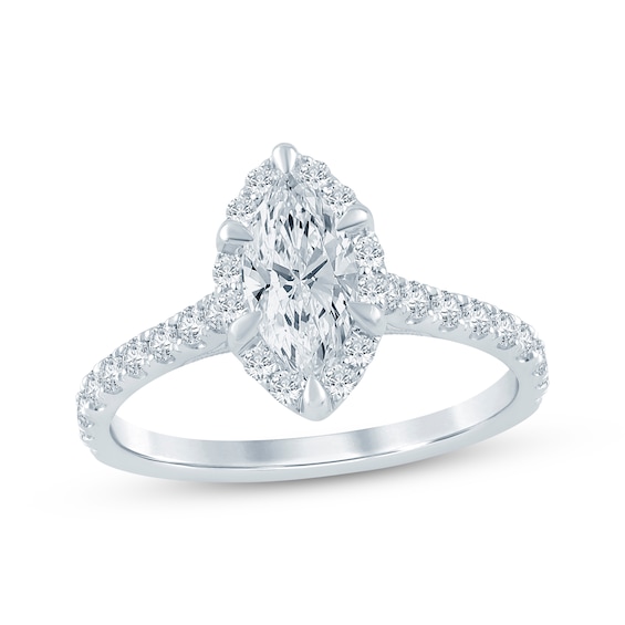 Adore Lab-Grown Diamonds Certified Marquise-Cut Engagement Ring 1-1/2 ct tw 14K White Gold