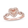 Thumbnail Image 0 of Neil Lane Heart-Shaped Morganite Engagement Ring 1/2 ct tw Diamonds 14K Rose Gold