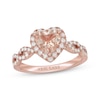 Thumbnail Image 1 of Neil Lane Heart-Shaped Morganite Engagement Ring 1/2 ct tw Diamonds 14K Rose Gold