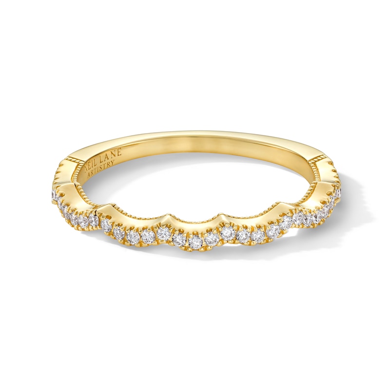 Main Image 3 of Neil Lane Artistry Lab-Grown Diamond Contour Wedding Band 1/6 ct tw 14K Yellow Gold