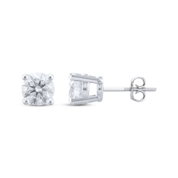 Lab-Created DIamonds by KAY Solitaire Stud Earrings 2 ct tw 14K White Gold
