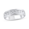 Thumbnail Image 1 of Men's Lab-Grown Diamonds Wedding Band 1 ct tw 14K White Gold