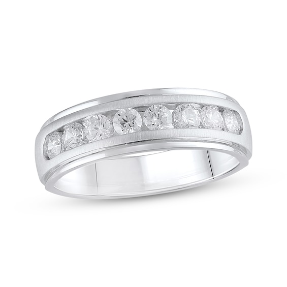 Men's Lab-Created Diamonds by KAY Wedding Band 1 ct tw 14K White Gold
