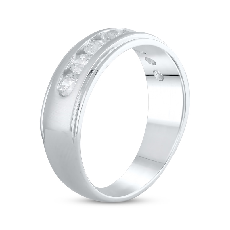 Men's Lab-Created Diamonds by KAY Wedding Band 1 ct tw 14K White Gold