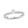 Thumbnail Image 1 of Adore Oval-Cut Diamond Twist Engagement Ring 1/2 ct tw 14K White Gold
