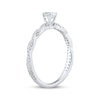 Thumbnail Image 1 of Oval-Cut Diamond Twist Engagement Ring 1/2 ct tw 14K White Gold