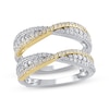 Thumbnail Image 1 of Diamond Crossover Enhancer Ring 3/4 ct tw 14K Two-Tone Gold