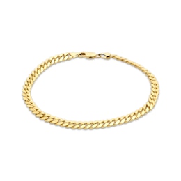 Solid Cuban Curb Chain Bracelet 4.95mm 14K Yellow Gold 8.5&quot;