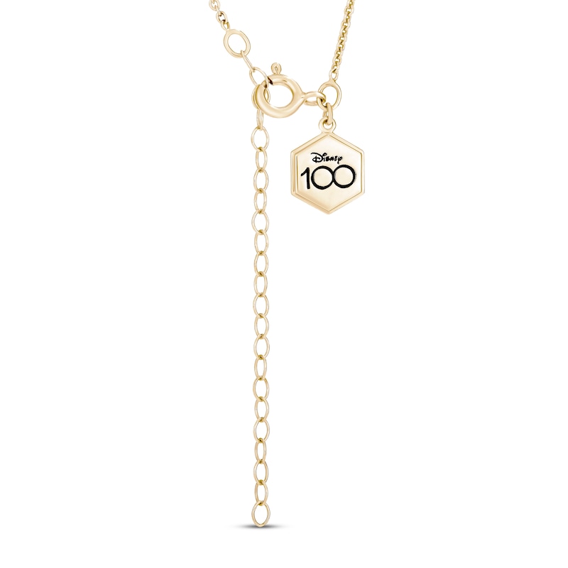 Main Image 2 of Disney Treasures Diamond Mickey Mouse Necklace 1/8 ct tw 10K Yellow Gold 19"