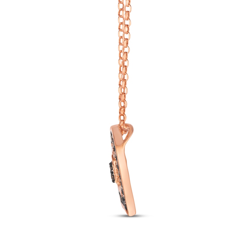 Main Image 2 of Le Vian Diamond Heart Necklace 1/2 ct tw 14K Strawberry Gold 19"
