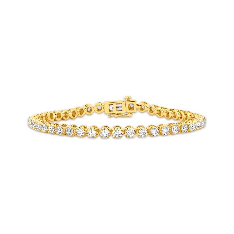Main Image 1 of KAY Lab-Grown Diamonds Tennis Bracelet 5 ct tw 14K Yellow Gold 7"