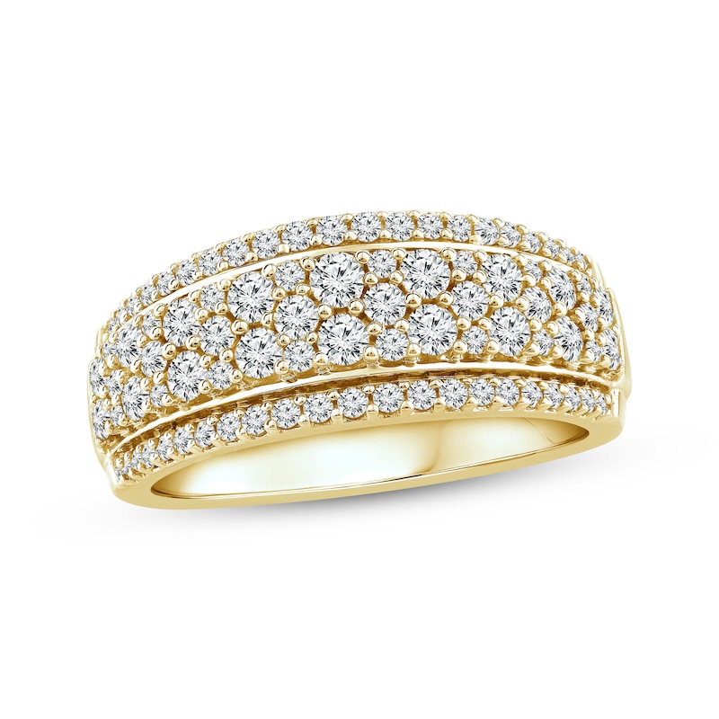 Main Image 1 of Adore Diamond Stepped Anniversary Band 1 ct tw 14K Yellow Gold