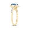 Thumbnail Image 2 of Oval-Cut London Blue Topaz & Diamond Engagement Ring 3/8 ct tw 14K Yellow Gold