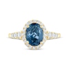 Thumbnail Image 3 of Oval-Cut London Blue Topaz & Diamond Engagement Ring 3/8 ct tw 14K Yellow Gold