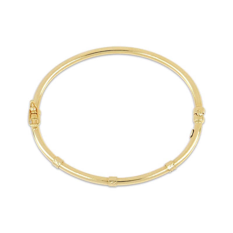 Main Image 2 of Hollow Bangle Bracelet 18K Yellow Gold