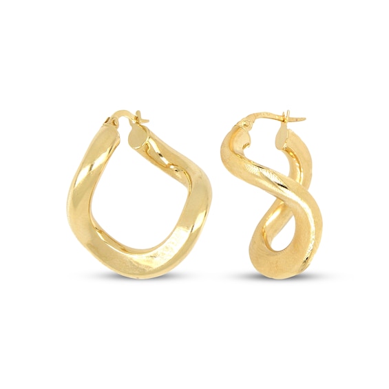 Twist Hoop Earrings 14K Yellow Gold