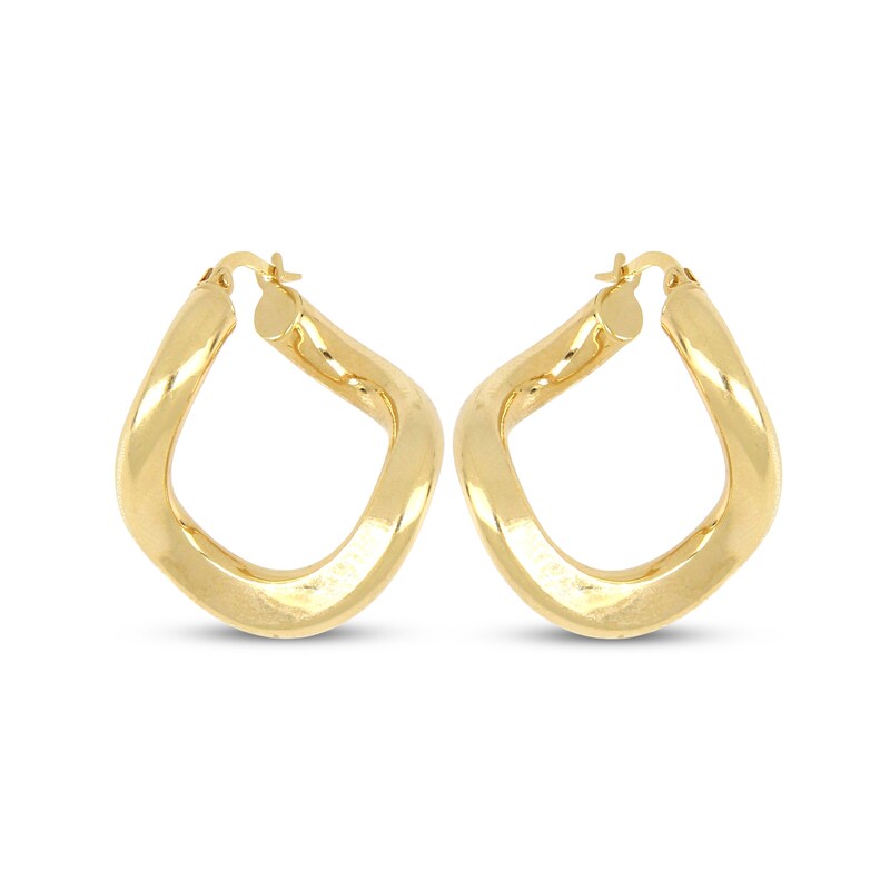 Main Image 2 of Twist Hoop Earrings 14K Yellow Gold