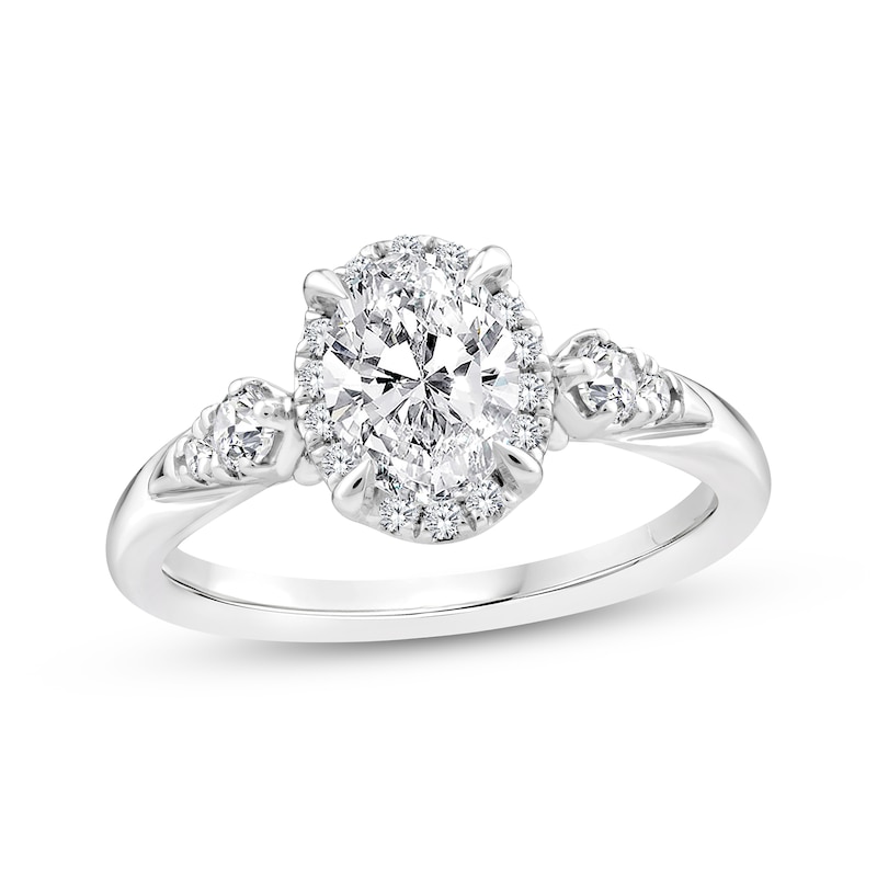 Main Image 1 of Adore Lab-Grown Diamonds Oval-Cut Engagement Ring 1-1/3 ct tw 14K White Gold