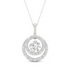 Thumbnail Image 1 of Lab-Grown Diamonds by KAY Double Halo Necklace 3/4 ct tw 14K White Gold
