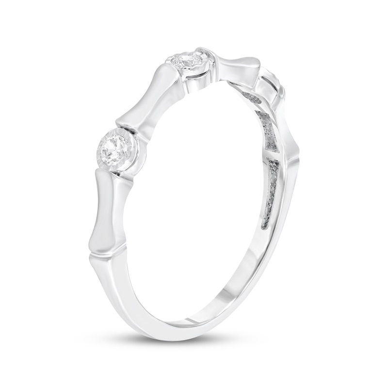 Main Image 2 of Adore Diamond Bamboo Anniversary Ring 1/10 ct tw 10K White Gold