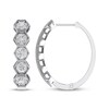 Thumbnail Image 1 of Diamond Hexagon Hoop Earrings 1/2 ct tw 14K White Gold
