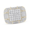 Thumbnail Image 1 of Men's Multi-Diamond Square Center Ring 2-1/2 ct tw 10K Yellow Gold
