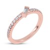 Thumbnail Image 2 of Adore Tilted Baguette & Round-Cut Diamond Anniversary Ring 1/4 ct tw 14K Rose Gold