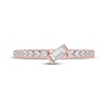 Thumbnail Image 3 of Adore Tilted Baguette & Round-Cut Diamond Anniversary Ring 1/4 ct tw 14K Rose Gold
