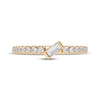 Thumbnail Image 3 of Adore Tilted Baguette & Round-Cut Diamond Anniversary Ring 1/4 ct tw 14K Yellow Gold