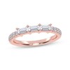 Thumbnail Image 1 of Adore Baguette & Round-Cut Diamond Three-Stone Anniversary Ring 1/3 ct tw 14K Rose Gold