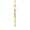 Thumbnail Image 2 of Diamond Heart Key Necklace 1/10 ct tw 10K Yellow Gold 18"